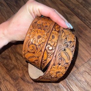 Genuine leather have tooled belt size 38
